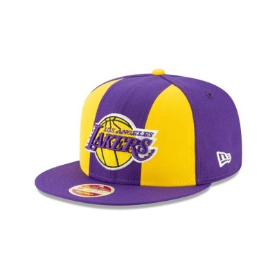 Purple Los Angeles Lakers Hat - New Era NBA Paneled Team Pick 9FIFTY Snapback Caps USA5706124